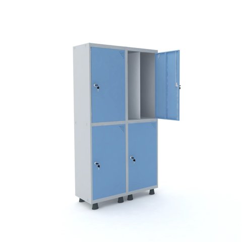 Armário Guarda Volume Locker Roupeiro 4 Portas Aço 100cmx193cm 