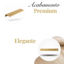Ver imagem 2 de Kit 5 Puxador Porta Gavet Móveis Cozinha Drop Alumínio 125mm - Ouro