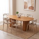 Ver imagem 1 de Conjunto Sala de Jantar 6 Lugares Orgânico MDF Allegra