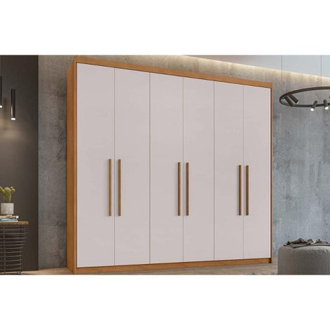 Guarda Roupa 6 Portas 5 Gavs Áries Lopas Amêndoa