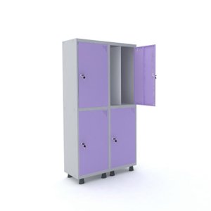 Armário Guarda Volume Locker Roupeiro 4 Portas Aço 100cmx193cm