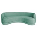 Ver imagem 5 de Sofá Curvo 3 Lugares Sala de Estar Recepção Noruega 200cm Suede - Amarena Móveis Doce Sonho Móveis S