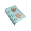 Ver imagem 1 de Esteira Bandeja para Braço Sofá Porta Copo Alumínio Azul Bebe