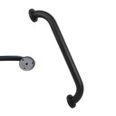 Ver imagem 1 de Alça de Apoio 40cm Preto Fosco Barra Inox Acessibilidade Deficiente Cadeirante Banheiro Box Parede