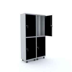 Armário Guarda Volume Locker Roupeiro 4 Portas Aço 100cmx193cm 