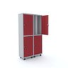 Armário Guarda Volume Locker Roupeiro 4 Portas Aço 100cmx193cm  - 1