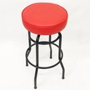 Ver imagem 3 de Kit 2 Banquetas Bar Alta Giratória Preta Assento Vermelho - Poltronas do Sul