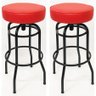 Kit 2 Banquetas Bar Alta Giratória Preta Assento Vermelho - Poltronas do Sul - 1