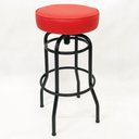 Ver imagem 2 de Kit 2 Banquetas Bar Alta Giratória Preta Assento Vermelho - Poltronas do Sul