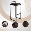 Ver imagem 4 de Kit 2 Banqueta Alta Cozinha Balcão Gourmet Bar Corino Bancos:preto