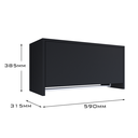 Ver imagem 5 de Armário Multiuso Suspenso com Cabideiro Delta:preto