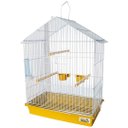 Ver imagem 1 de Gaiola para Calopsita Teto Aramado Amarelo Pet Piu Jel Plast
