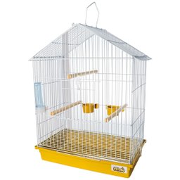 Gaiola para Calopsita Teto Aramado Amarelo Pet Piu Jel Plast - 1