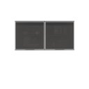 Ver imagem 1 de Armário Aéreo 2 Portas De Vidro Lotus 1,20m Grafite - FdECOR