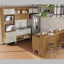 Ver imagem 1 de Cozinha 06 Pçs Ripado Nesher Princesa Gourmet 100% Mdf