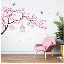 Ver imagem 1 de Adesivo de Parede Galho de Cerejeira Blossom e Gaiolas