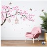 Adesivo de Parede Galho de Cerejeira Blossom e Gaiolas - 1