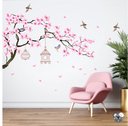 Ver imagem 1 de Adesivo de Parede Galho de Cerejeira Blossom e Gaiolas