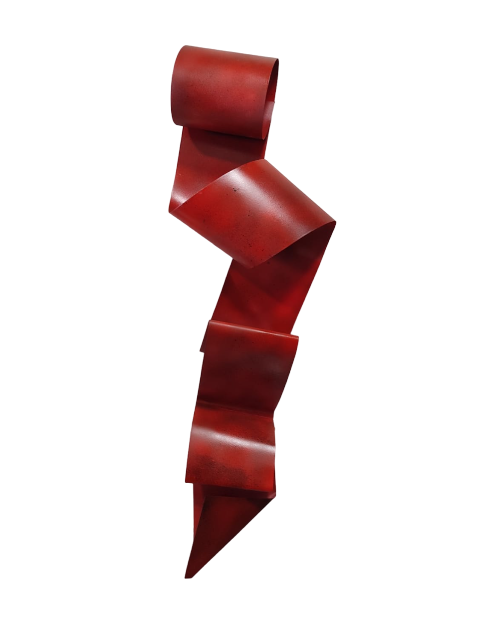 Decoração Escultura de Parede Abstrata em Aço Cor Vermelho Exclusiva no Brasil  Para Sala Quarto Esc