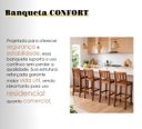 Ver imagem 2 de Kit 3 Banquetas 100% Madeira para Balcão de Cozinha e Espaço Gourmet