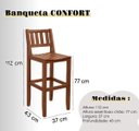 Ver imagem 5 de Kit 3 Banquetas 100% Madeira para Balcão de Cozinha e Espaço Gourmet