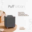 Ver imagem 6 de Puff Decorativo Urban Corino para Sala Quarto Hall de Entrada Compacto Assento Extra Cinza