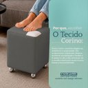 Ver imagem 5 de Puff Decorativo Urban Corino para Sala Quarto Hall de Entrada Compacto Assento Extra Cinza