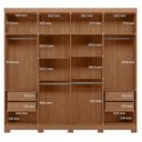 Ver imagem 4 de Guarda Roupa Casal 8 Portas 4 Gavetas Master New Jatobá Acetinado com Pés - Santos Andirá