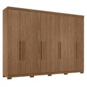 Ver imagem 1 de Guarda Roupa Casal 8 Portas 4 Gavetas Master New Jatobá Acetinado com Pés - Santos Andirá