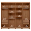 Ver imagem 3 de Guarda Roupa Casal 8 Portas 4 Gavetas Master New Jatobá Acetinado com Pés - Santos Andirá