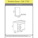 Ver imagem 3 de Conjunto Gabinete de Banheiro Suspenso 55cm 2 Gavetas e 1 Porta Cuba e Espelheira Siena