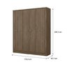 Guarda Roupa Casal 6 Portas 3 Gavetas MDP Móveis Carraro - 4