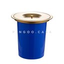 Ver imagem 2 de Lixeira de Embutir Para Bancada 8 Litros Aço Inox 304 Pingoo.casa - Dourado