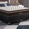 Cama Box Casal Bipartido + Colchão Paris Molas Ensacadas Pocket - 61x138x188cm - e-Shop Casa - Couro - 3
