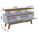 Ver imagem 4 de Rack para Tv até 50 Polegadas Mansell 2 Portas Cinamomo/preto Fosco - Pnr Móveis