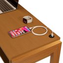 Ver imagem 4 de Escrivaninha Mesa Escritório 130cm 1 Gaveta Entrada USB Integrada