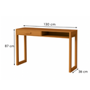 Ver imagem 3 de Escrivaninha Mesa Escritório 130cm 1 Gaveta Entrada USB Integrada