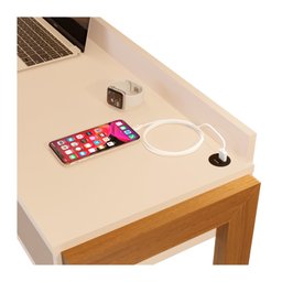 Escrivaninha 130cm 1 Gaveta Entrada USB Integrada  - 4