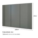 Ver imagem 3 de Cabeceira Cama Solteiro Ripada 1,60m Czs 100% Mdf Casa Lar Cor:cinza Sagrado