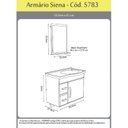 Ver imagem 3 de Conjunto Gabinete de Banheiro Suspenso 55cm 2 Gavetas e 1 Porta com Cuba e Espelheira Siena Aj Rorat Branco