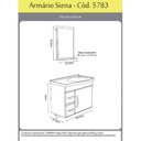 Ver imagem 3 de Conjunto Gabinete de Banheiro Suspenso 55cm 2 Gavetas e 1 Porta com Cuba e Espelheira Siena Aj Rorat