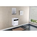 Ver imagem 1 de Conjunto Gabinete de Banheiro Suspenso 39cm 1 Porta com Cuba e Espelheira Siena Branco/Preto