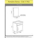 Ver imagem 3 de Conjunto Gabinete de Banheiro Suspenso 39cm 1 Porta com Cuba e Espelheira Siena Branco/Preto
