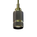 Ver imagem 1 de Pendente Luxo Soquete E27 Alumínio Detalhado Bronze Verde com Lâmpada de Filamento Led G80