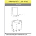 Ver imagem 3 de Conjunto Gabinete de Banheiro Suspenso 39cm 1 Porta com Cuba e Espelheira Siena