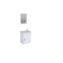 Ver imagem 2 de Conjunto Gabinete de Banheiro Suspenso 39cm 1 Porta com Cuba e Espelheira Siena Branco