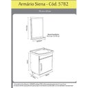 Ver imagem 3 de Conjunto Gabinete de Banheiro Suspenso 39cm 1 Porta com Cuba e Espelheira Siena Branco