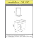 Ver imagem 3 de Conjunto Gabinete de Banheiro Suspenso 55cm 1 Porta com Cuba e Espelheira Turin