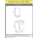 Ver imagem 3 de Conjunto Gabinete de Banheiro Suspenso 39cm 1 Porta com Cuba e Espelheira Turin Branco
