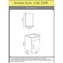 Ver imagem 3 de Conjunto Gabinete de Banheiro Suspenso 39cm 1 Porta com Cuba e Espelheira Turin Branco/Preto